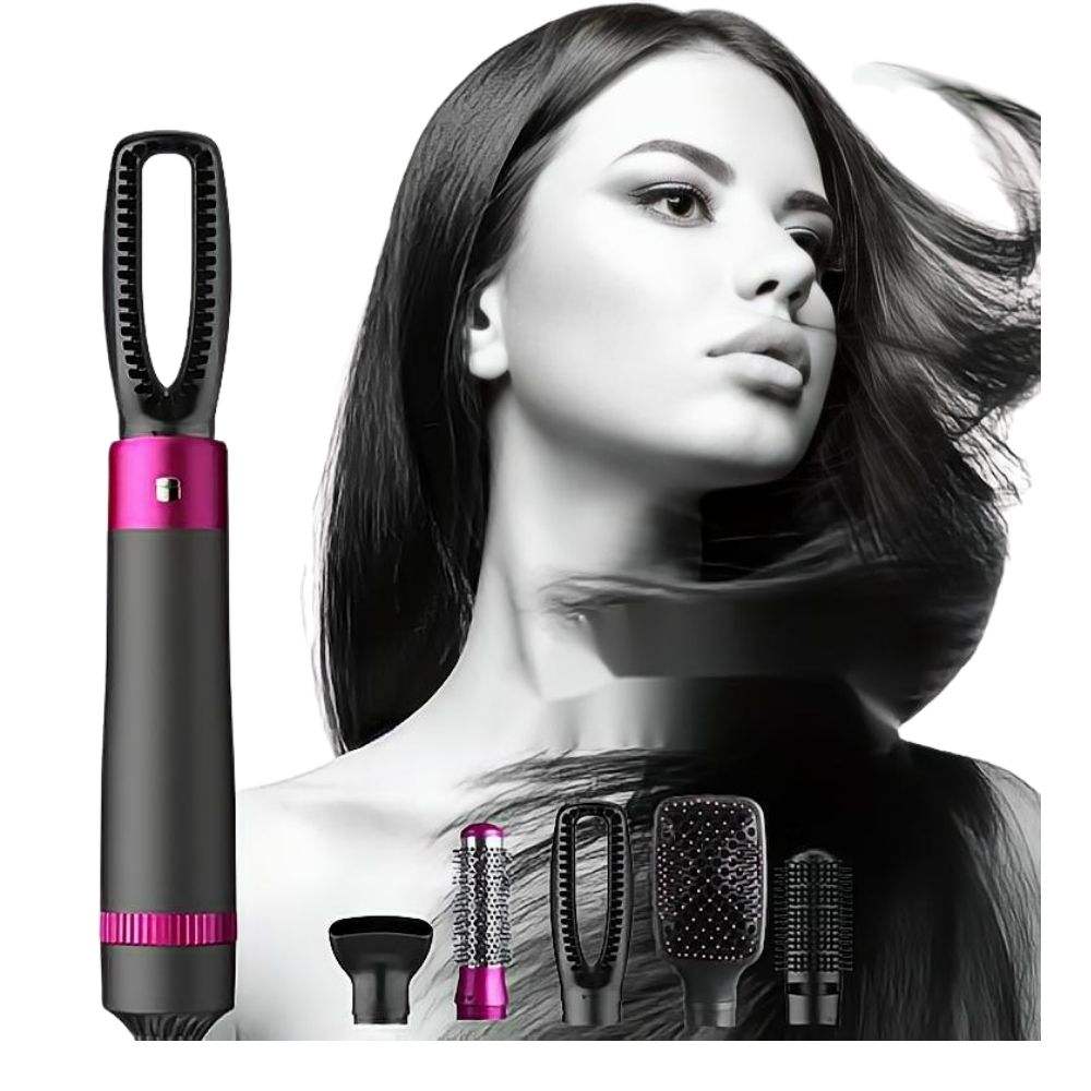 5-in-1 Hot Air Brush: Dry, Style, Volumize Ionic Bliss Hot Air Brush for Perfect Hair